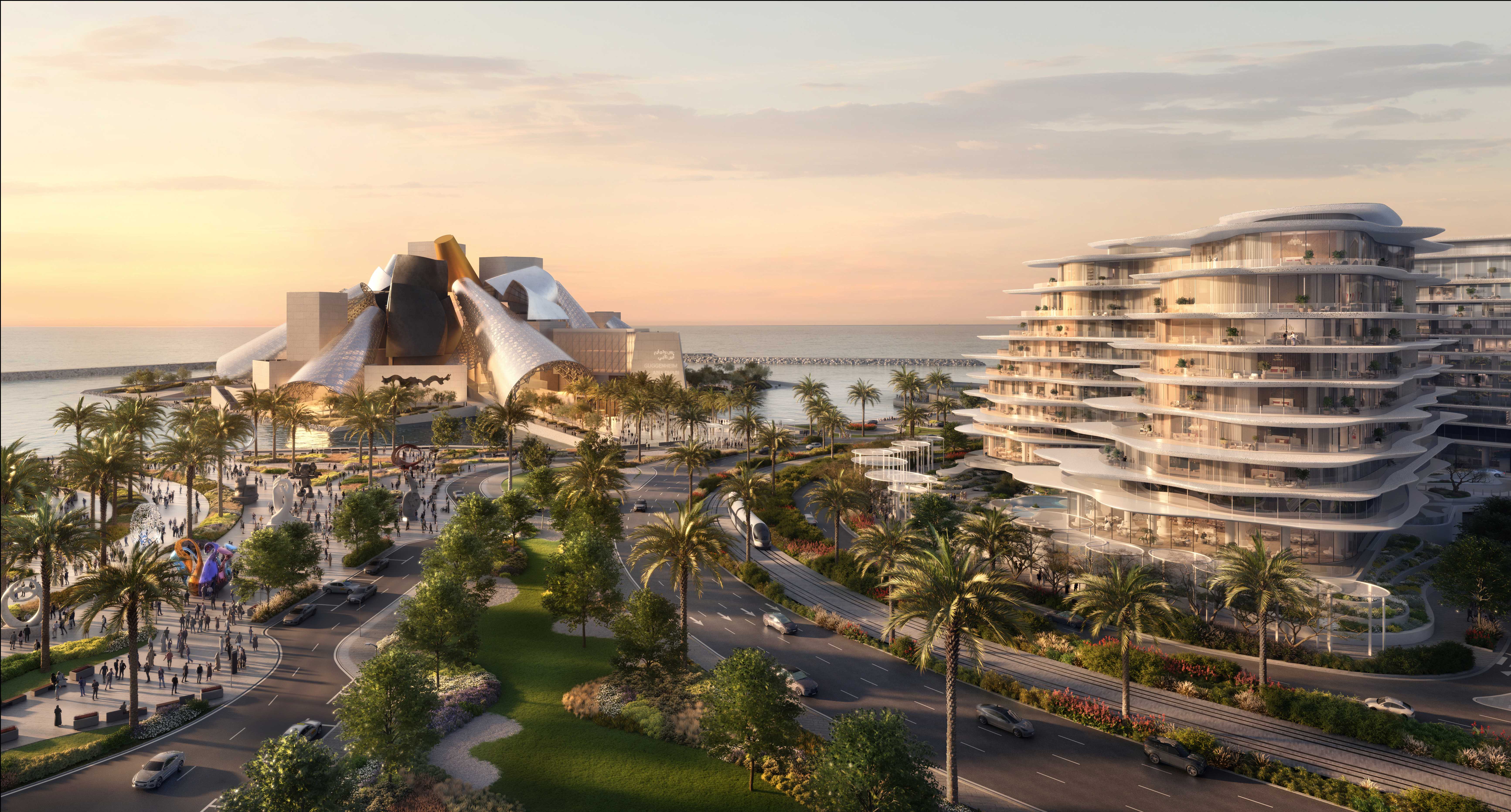 Baccarat Residences Saadiyat exterior in Aldar developer imagery