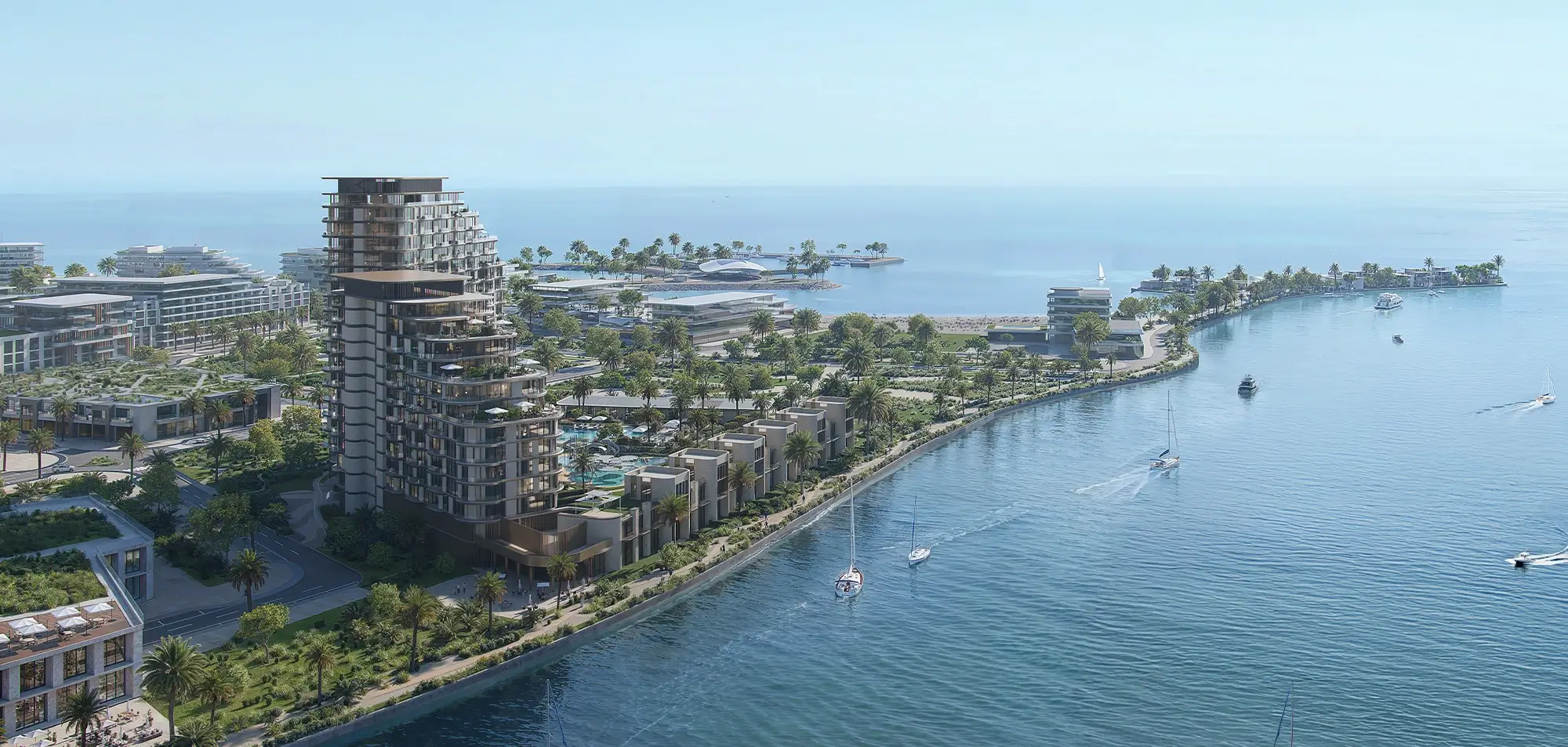 Mirasol at Mina waterfront in RAK Properties developer imagery